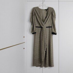 BCBCMAXAZRIA Wrap Dress Mini Camo Leopard Size 10